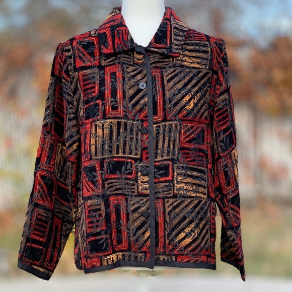 Coldwater Creek Reversible Velvet Jacket ~ Women’s PM - Picture 3 of 10